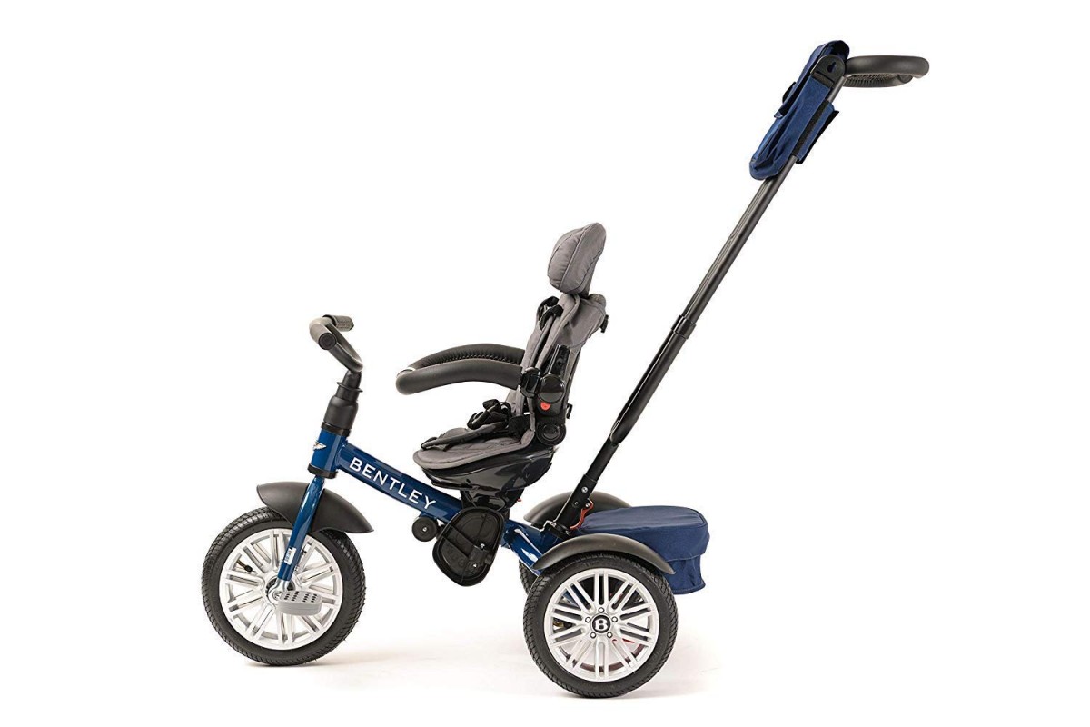 Bentley 6 In 1 Stroller/Trike/Tricycle, With Push Handle & Adjustable Canopy, Blue