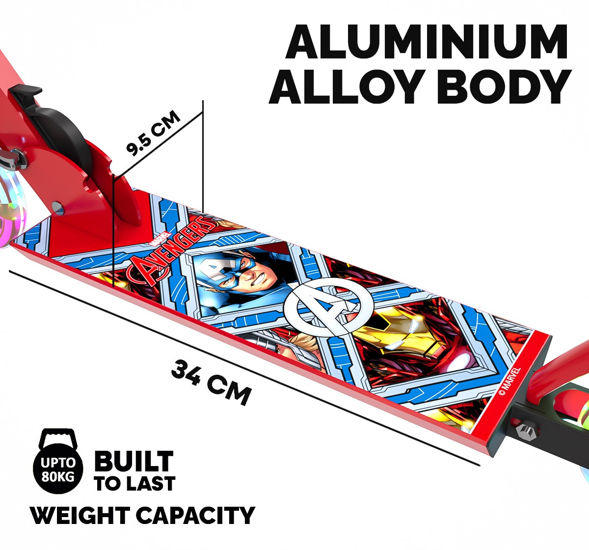 Rowan Avengers 2 Wheel Scooter for Kids 2Y+, Red