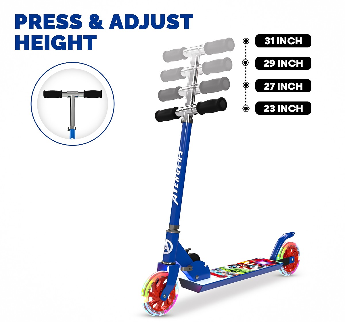 Avengers 2-Wheel Scooter for Kids age 2Y+, Blue