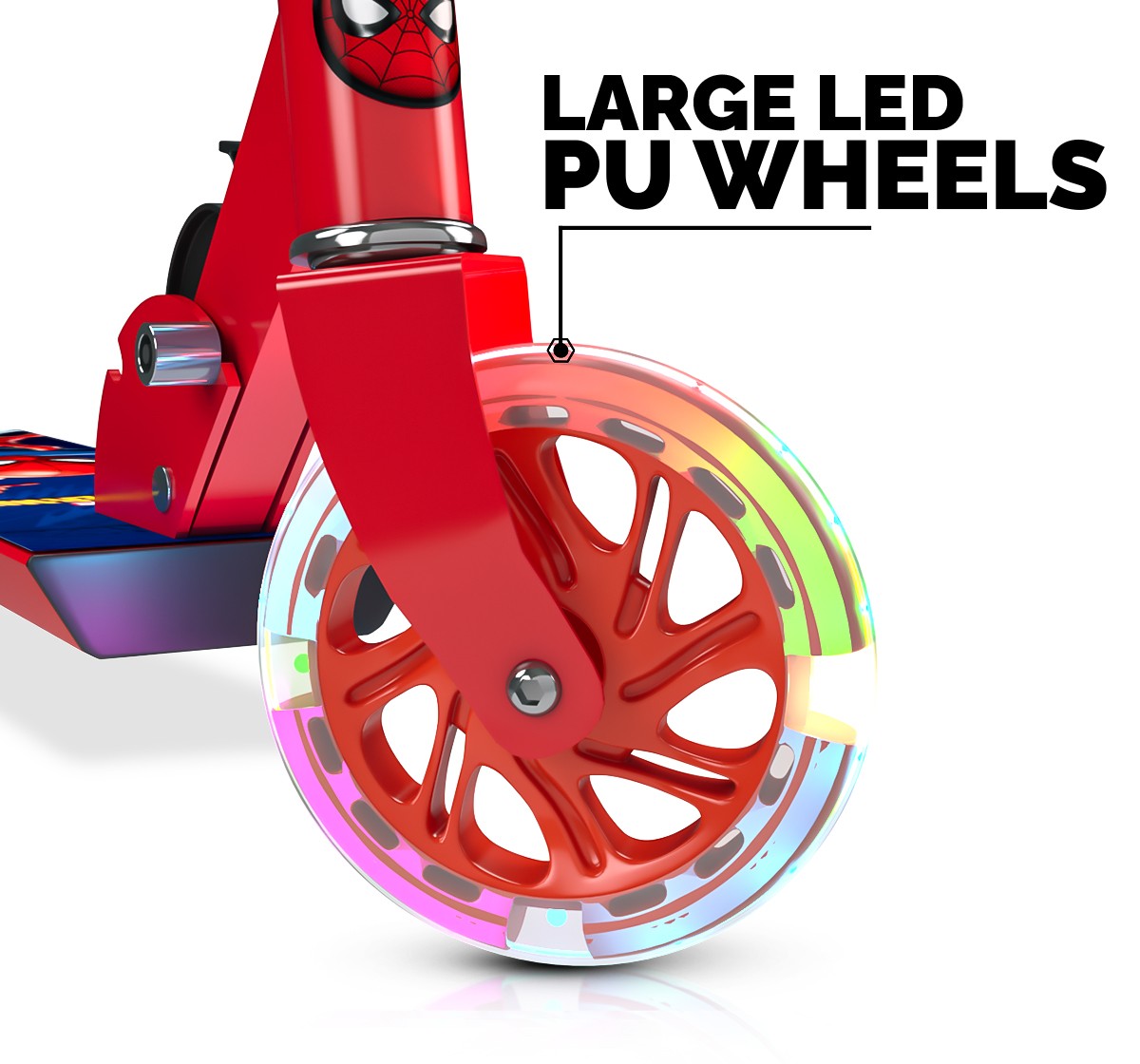 Spiderman 2-Wheel Scooter for Kids age 2Y+,  Red