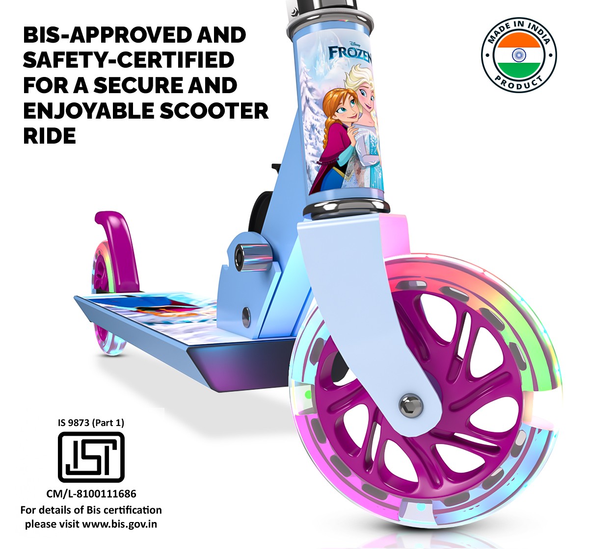 Frozen 2-Wheel Scooter for Kids age 2Y+, Blue