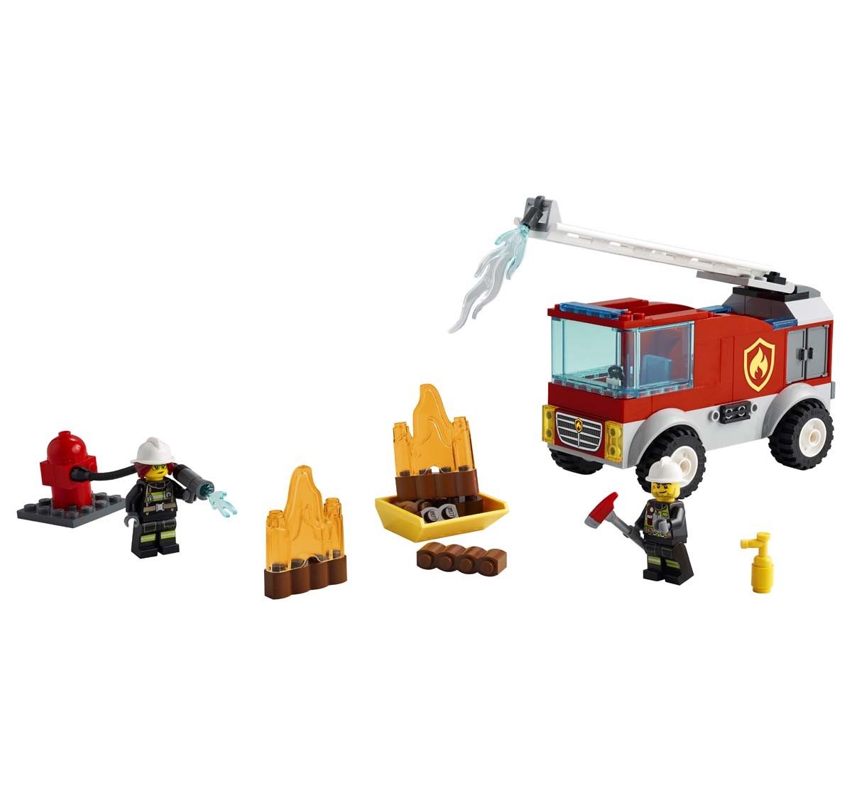 Lego Fire Ladder Truck Lego Blocks for Kids Age 4Y+