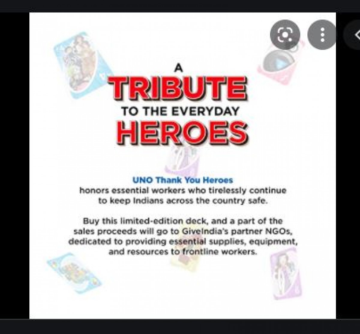 Mattel Games UNO Thank You Heroes,  7Y+ (Multicolor)