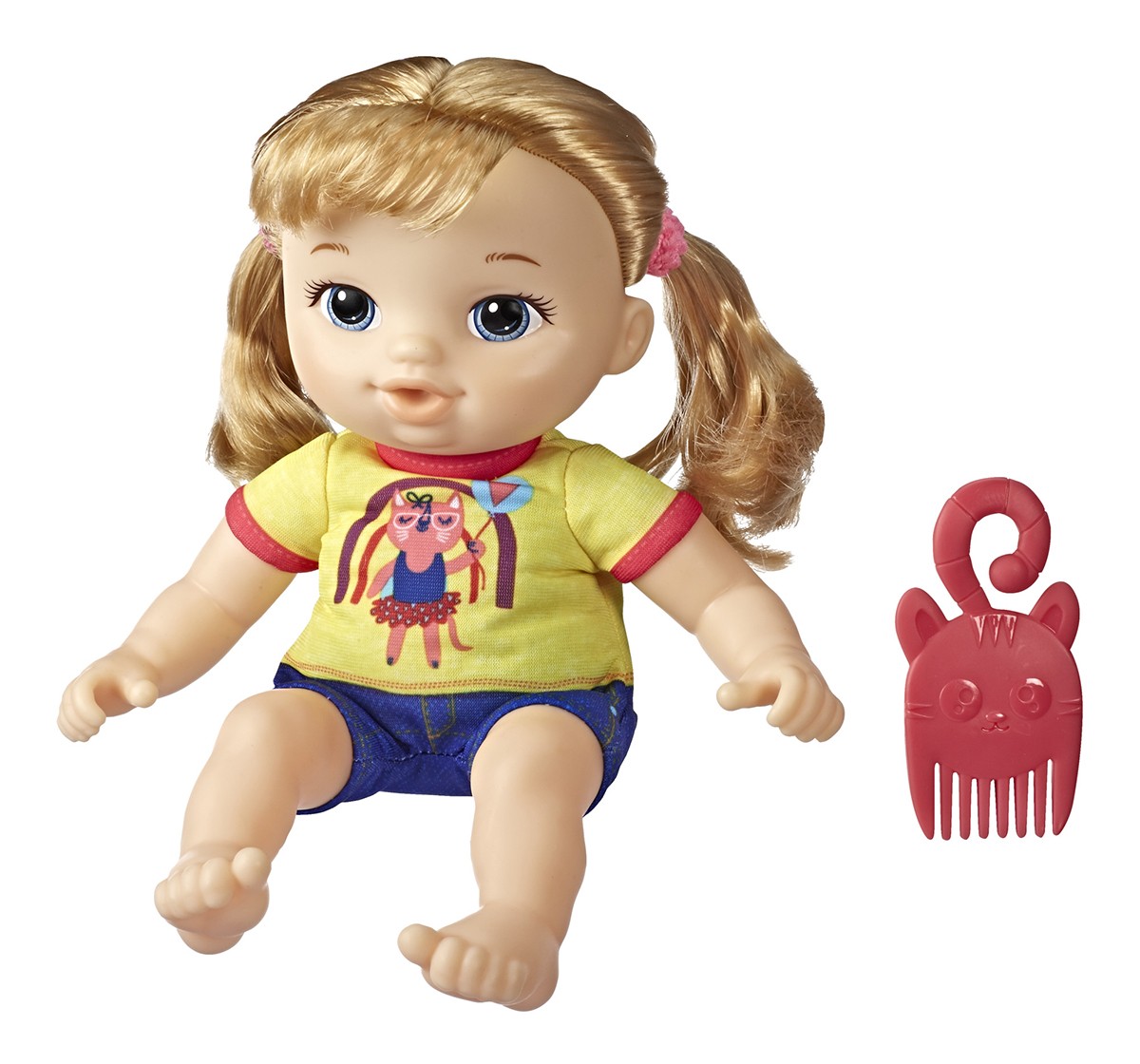 Littles by Baby Alive, Littles Squad, Little Astrid, Brown Hair, 9-inch Take-Along Toddler Doll with Comb, Toy for Kids Ages 3Y+