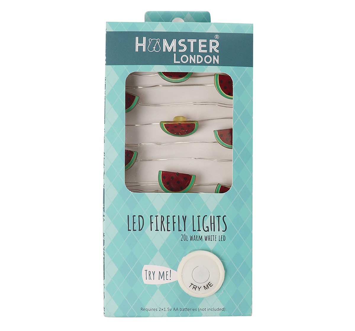 Beautiful Watermelon Shaped Battery Operated String Light by Hamster London for Kids Room, 3Y+