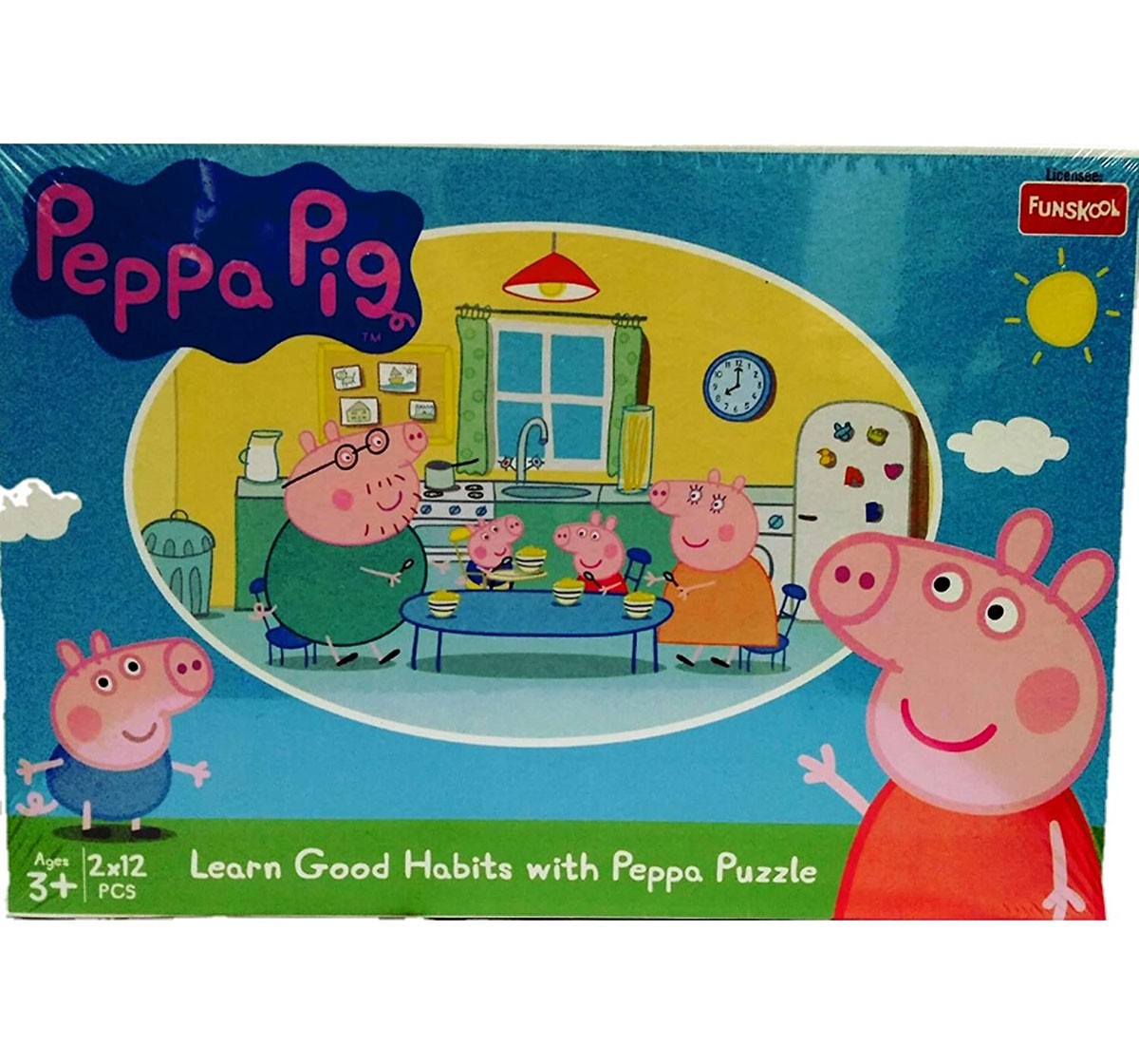 Funskool Peppa Pig Good Habits 2In1 Puzzle, 2Y+ (Multicolor)