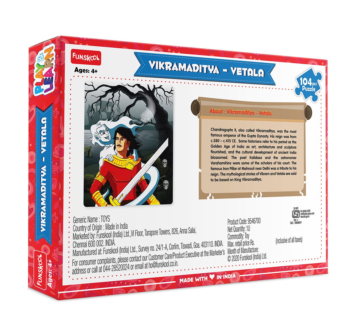Play & Learn Vikramaditya - Vetala Puzzle 104 Pcs, 2Y+ (Multicolor)