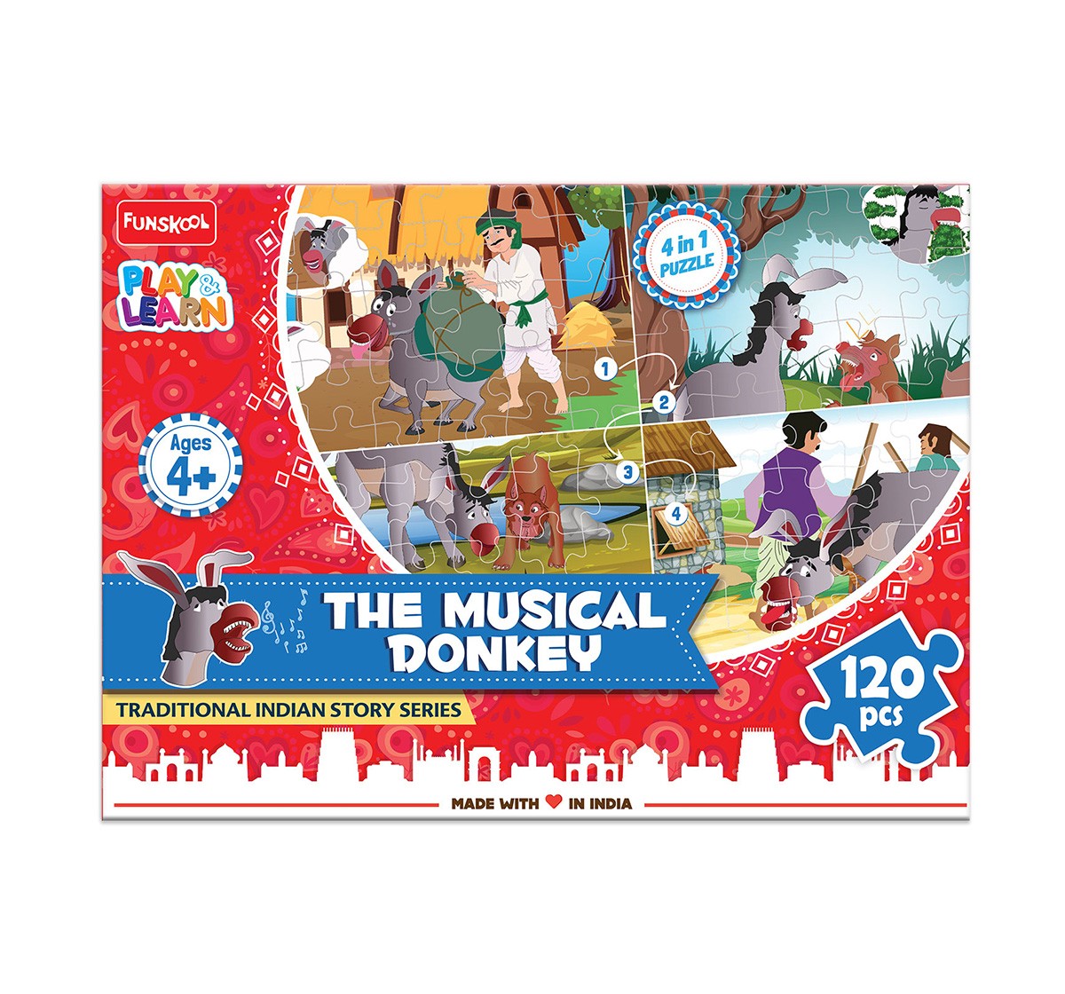 Play & Learn The Musical Donkey 120 Pcs, 2Y+ (Multicolor)