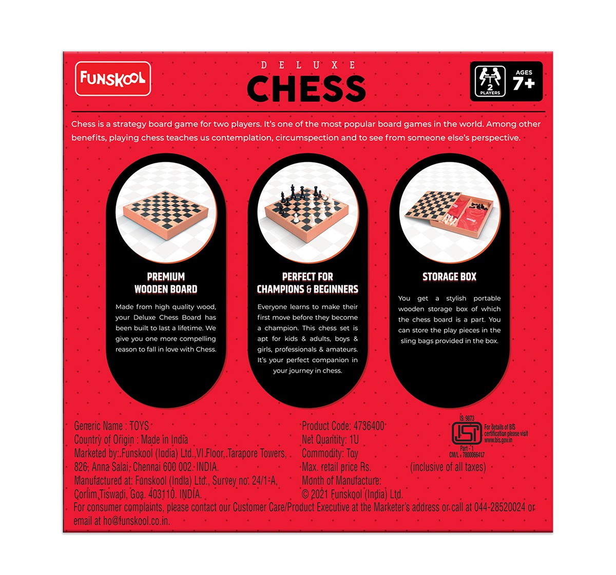Funskool Deluxe Chess "Folktale Toys", 6Y+