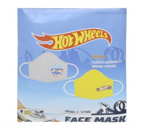 Hot Wheels Mask Pack Of 2 for Kids, 3Y+ (Multicolor)