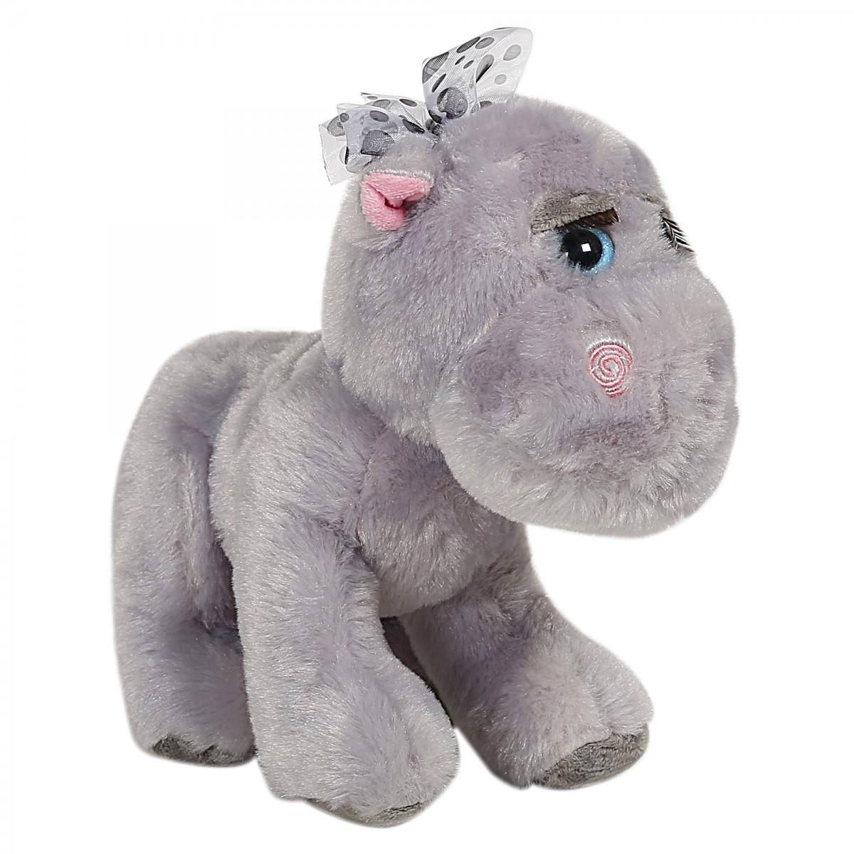 Fuzzbuzz Hippo, Soft Loys for Kids, 28cm, Grey