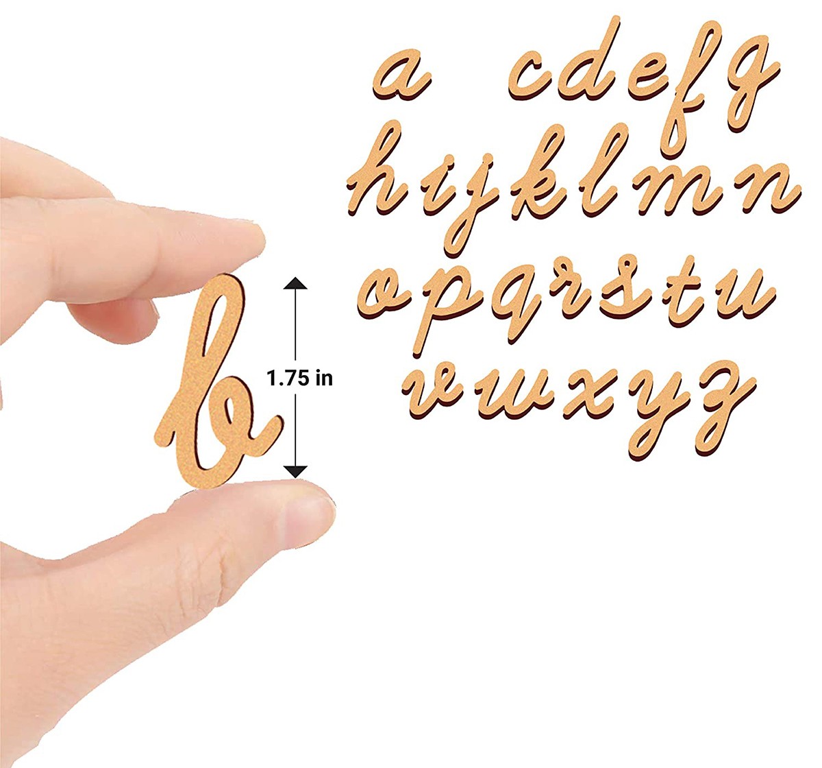 Webby Wooden Cursive Alphabets,  3Y+ (Multicolour)