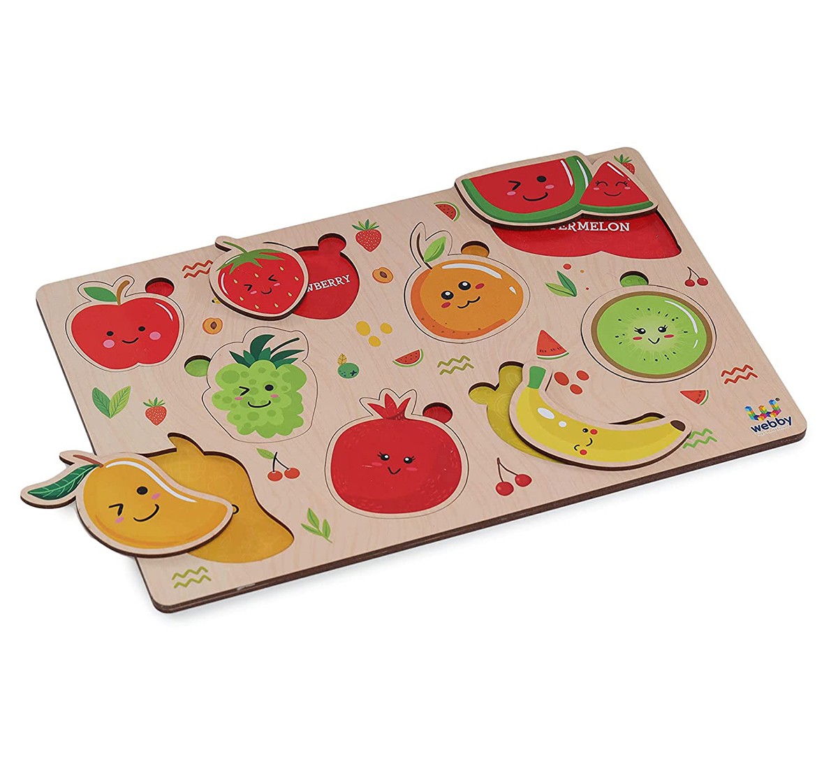 Webby Colorful Fruits Educational,  3Y+ (Multicolour)