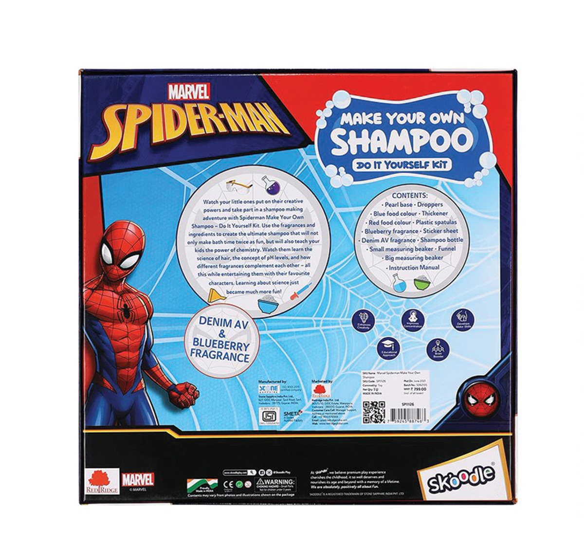 Marvel Make Your Own Shampoo DIY Kit Spiderman Plastic Multicolour 8Y+