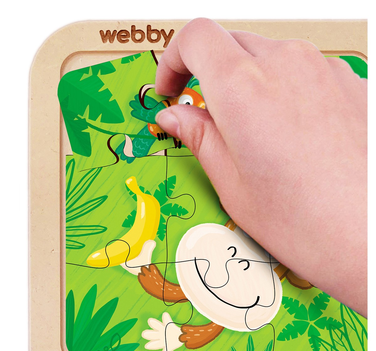 Webby Wild Animlas Wooden Puzzle 36pcs,  3Y+ (Multicolour)