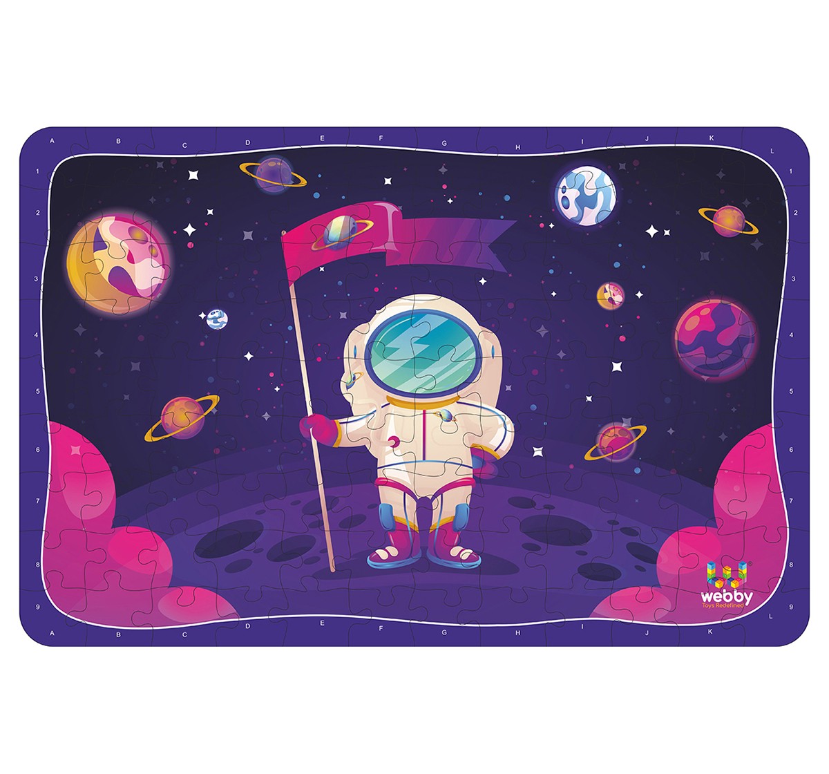 Webby Astronaut On Plat Puzzle 108pcs,  5Y+ (Multicolour)