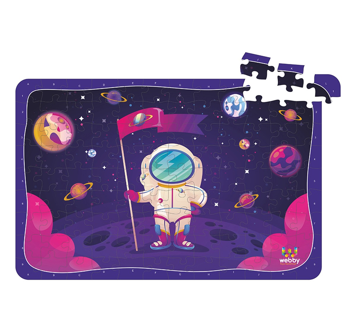 Webby Astronaut On Plat Puzzle 108pcs,  5Y+ (Multicolour)
