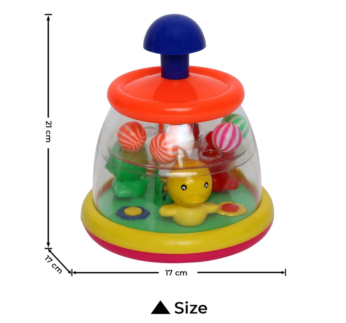 Toyspree Push N Spin Duck,  18M+ (Multicolour)
