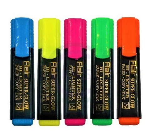 Flair Glow Lighter Pack Of 5 Multicolor 12Y+