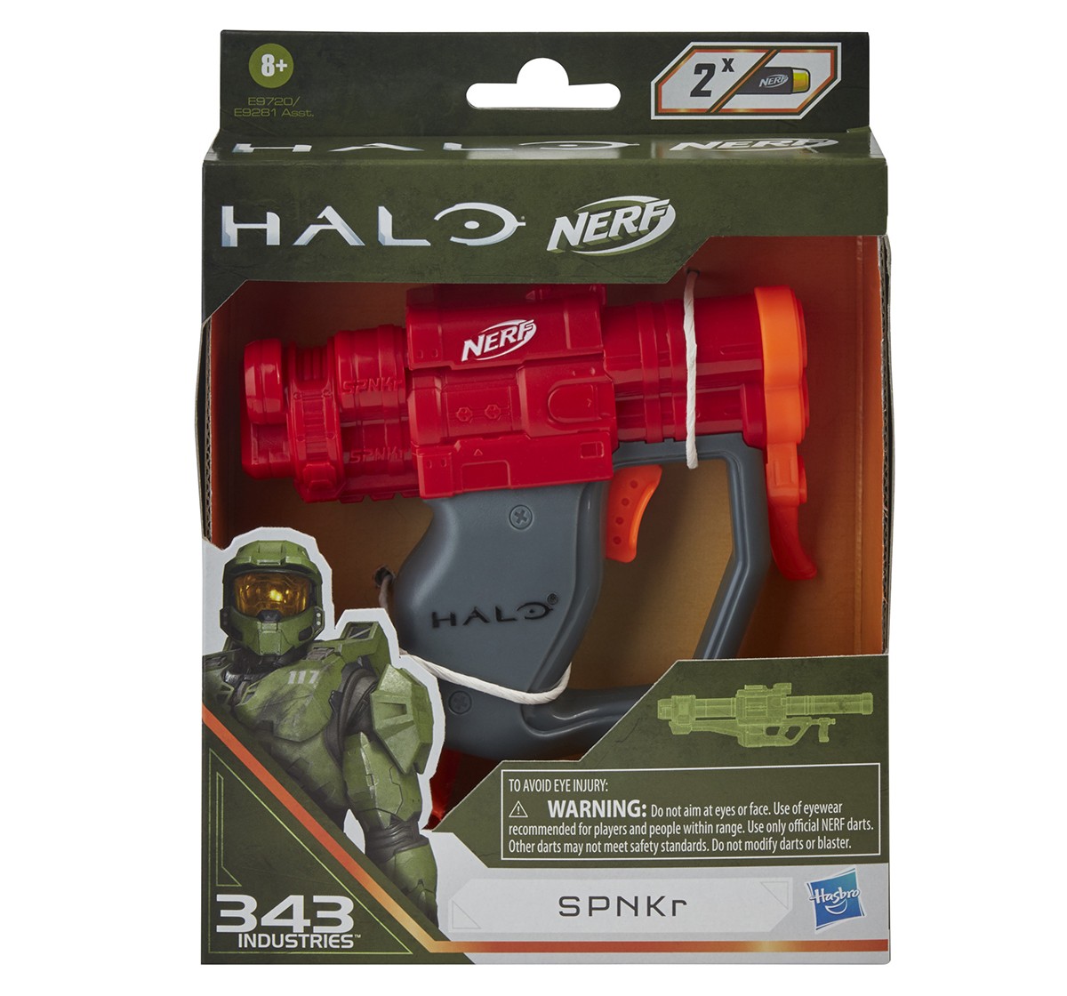 NERF MicroShots Halo Needler Blaster with 2 NERF Darts, Multicolor, 8Y+