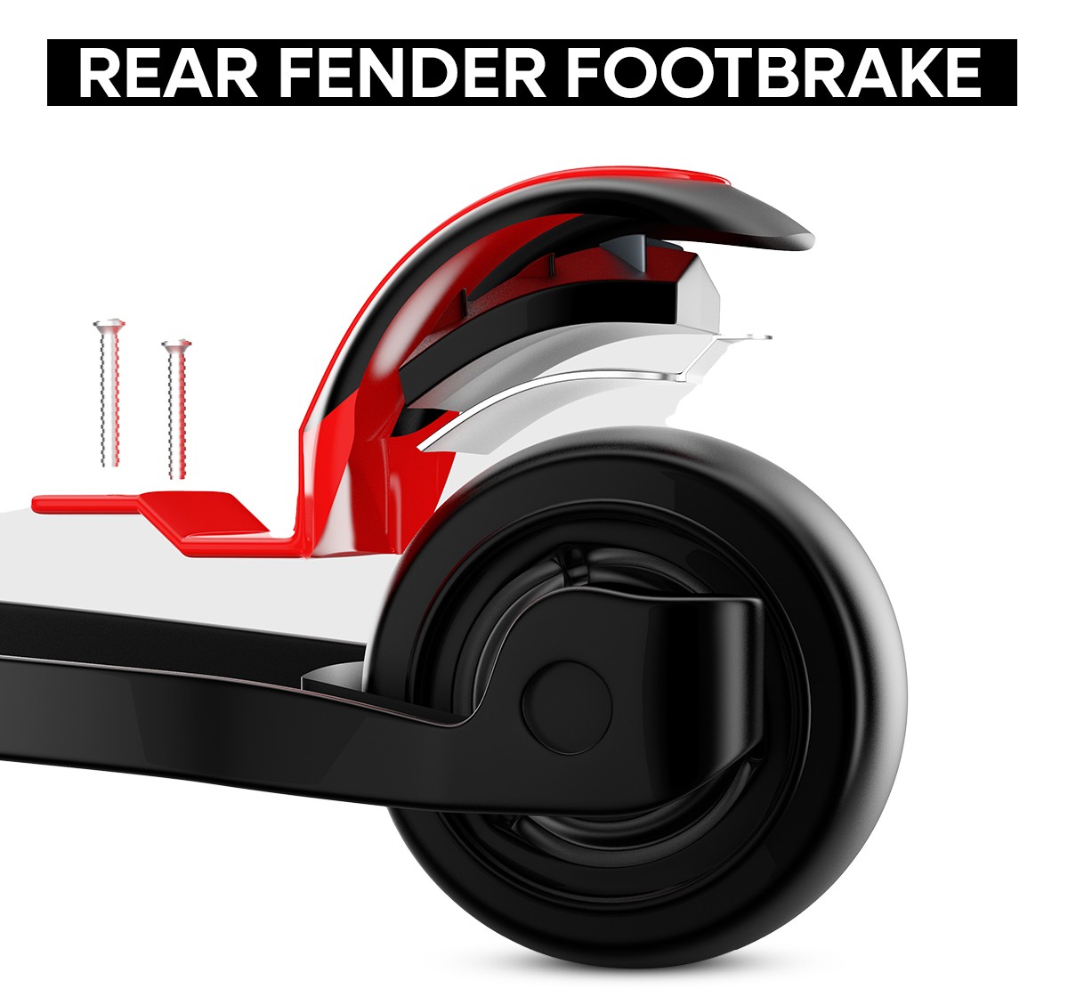 Zoozi 3-Wheel Twist Scooter for Outdoor Play - Red, 2Y+