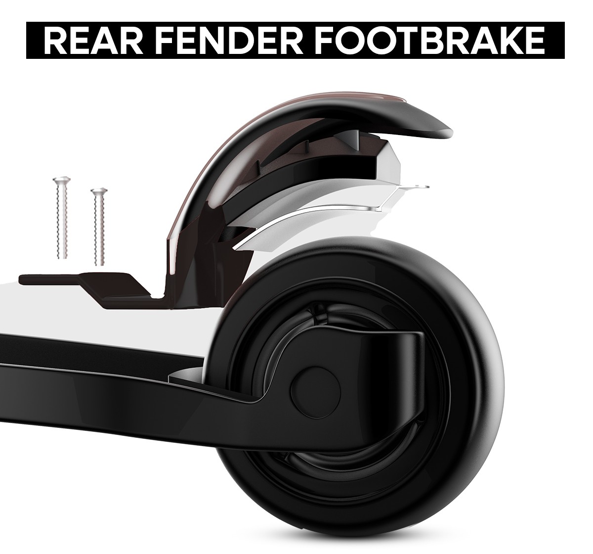 Zoozi 3-Wheel Twist Scooter for Outdoor Play - Black, 2Y+