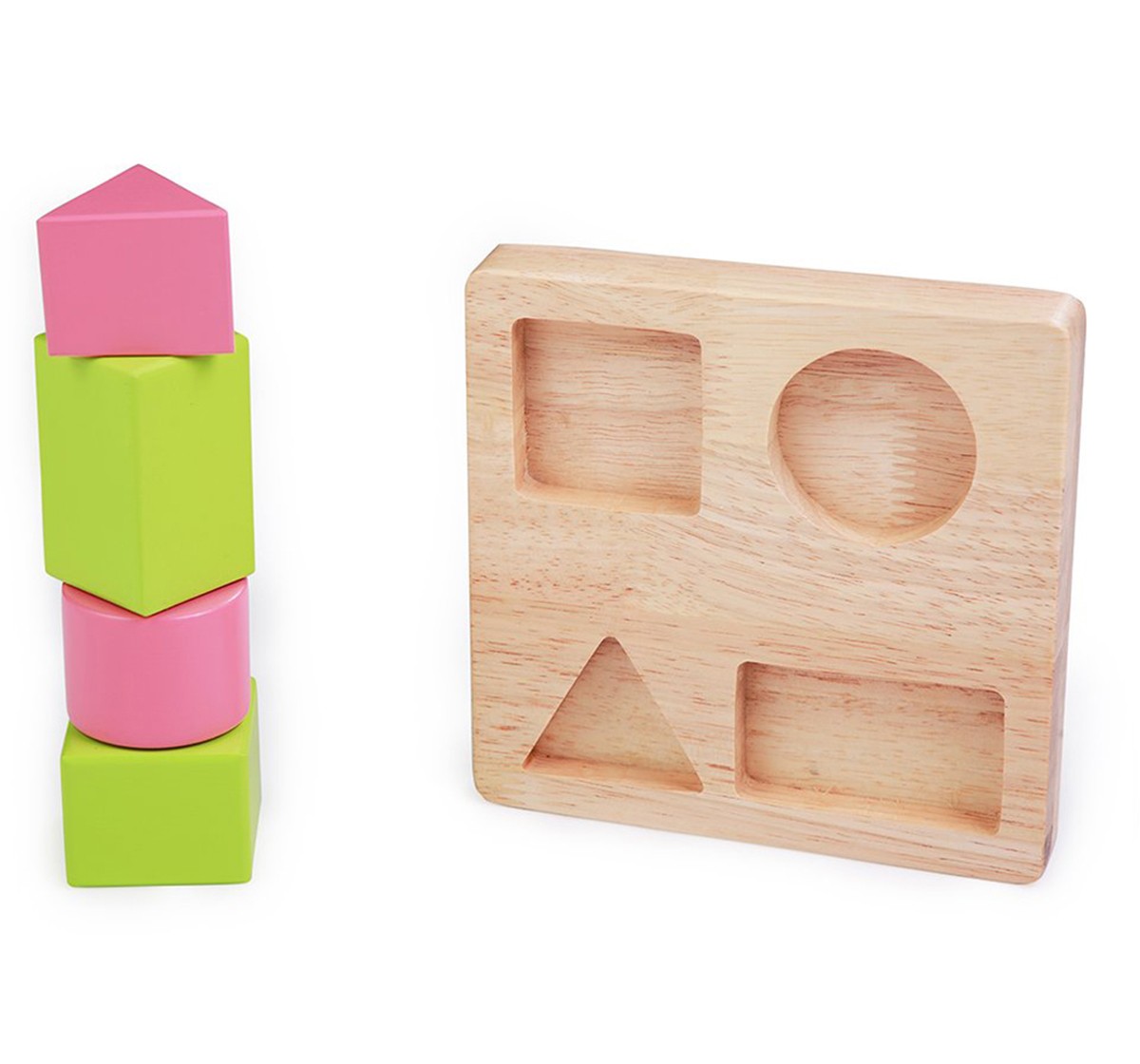 Ariro Wooden Puzzle Blocks,  1Y+(Multicolour)