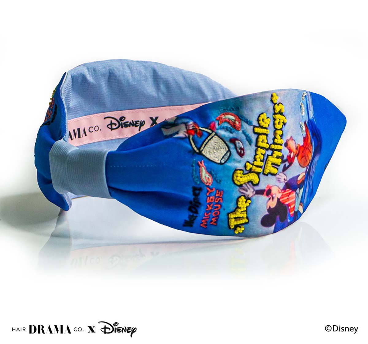 Hair Drama Company Disney Mickey Classic Knotted Headband(One Size),  9Y+(Blue)