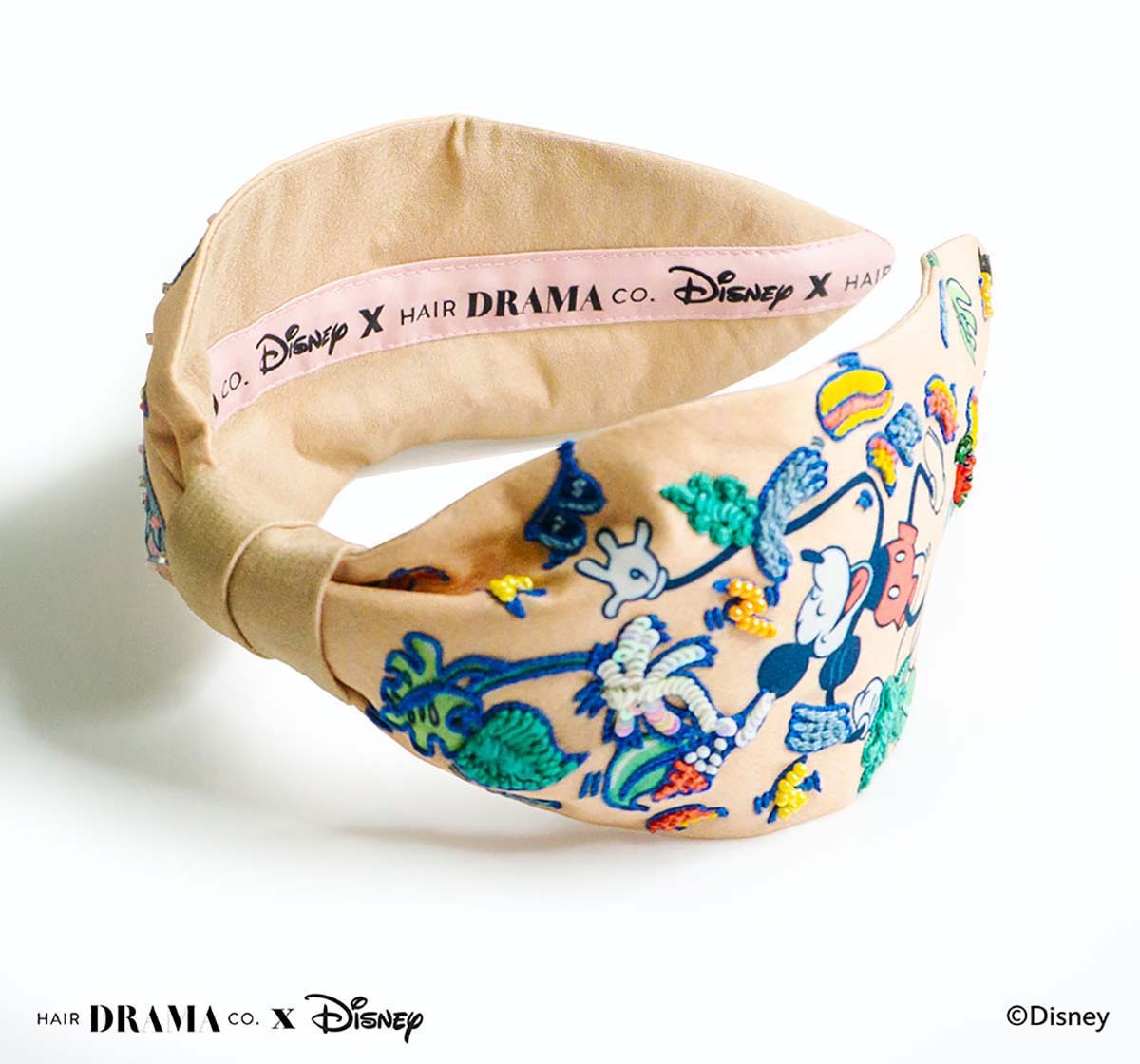 Hair Drama Company Disney Mickeys Mood Knotted Headband(One Size),  9Y+(Nude)
