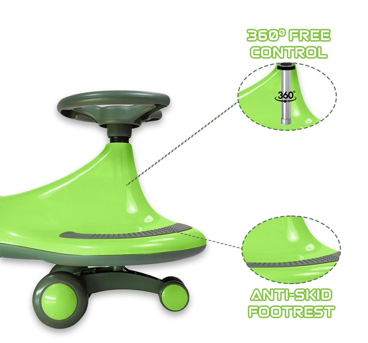 Zoozi Swing Car for Outdoor Play, Cyan, 12M+