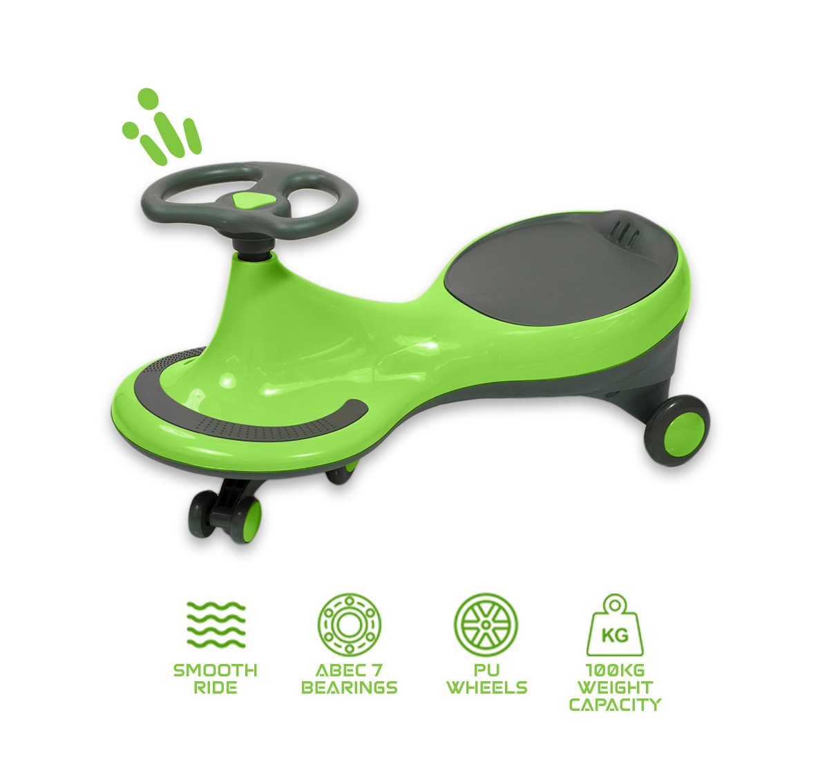 Zoozi Swing Car for Outdoor Play, Cyan, 12M+
