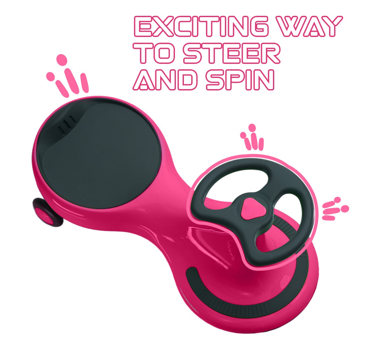 Zoozi Swing Car for Outdoor play Pink 12M+