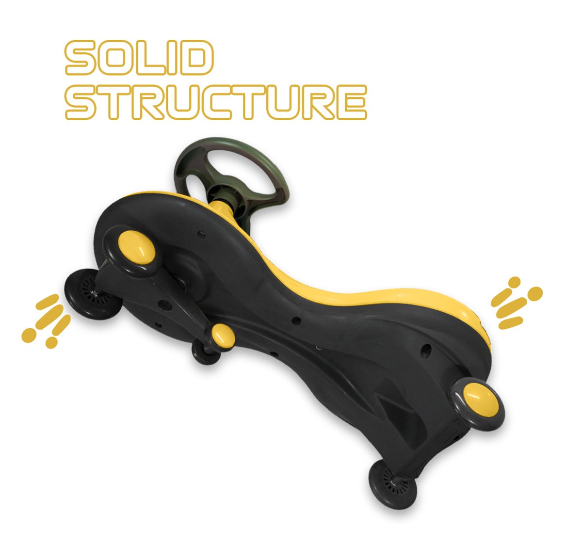 Zoozi Swing Car for Outdoor play Yellow 12M+