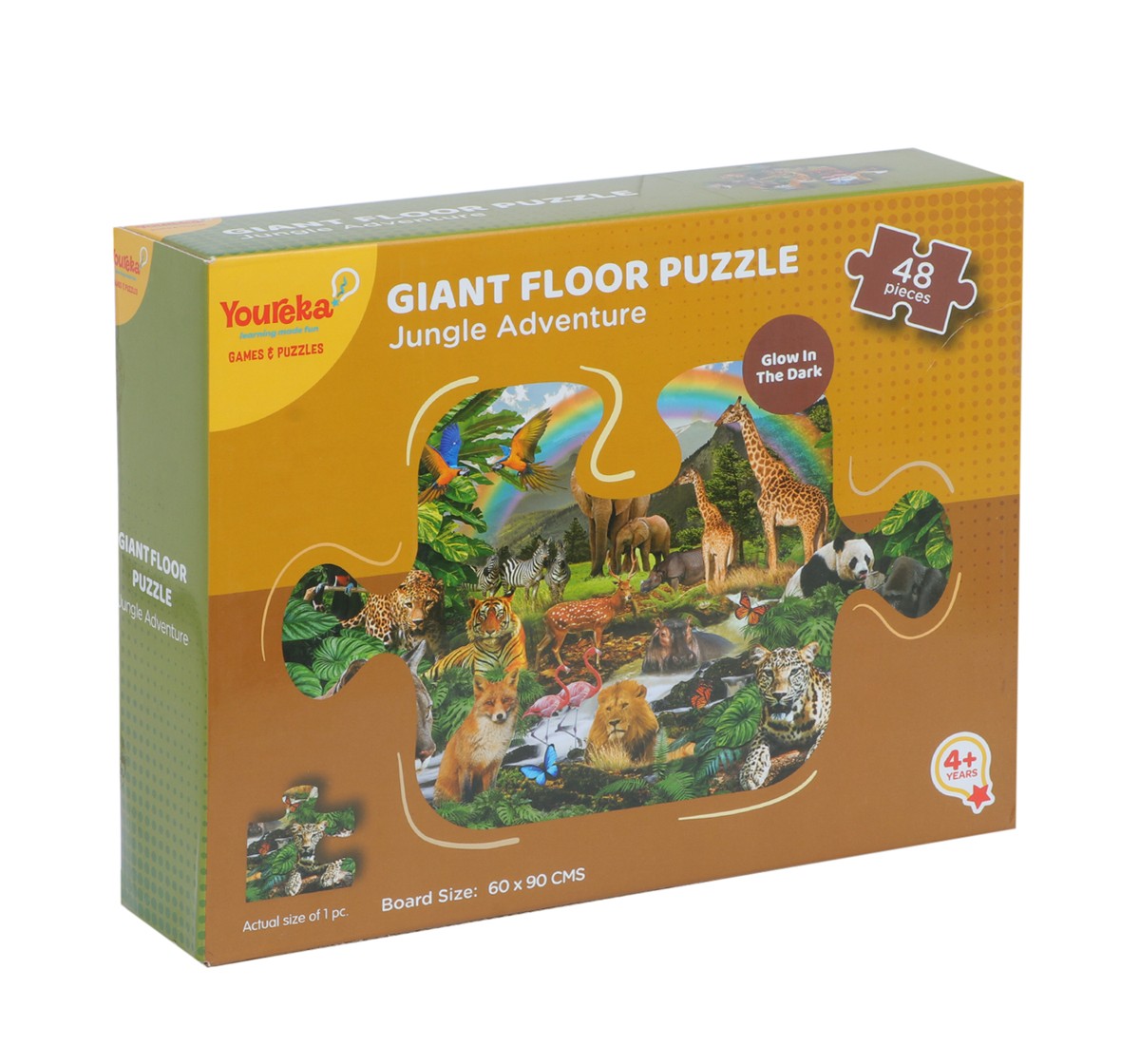 Youreka 48 Piece Giant Jungle Puzzle Multicolour 4Y+
