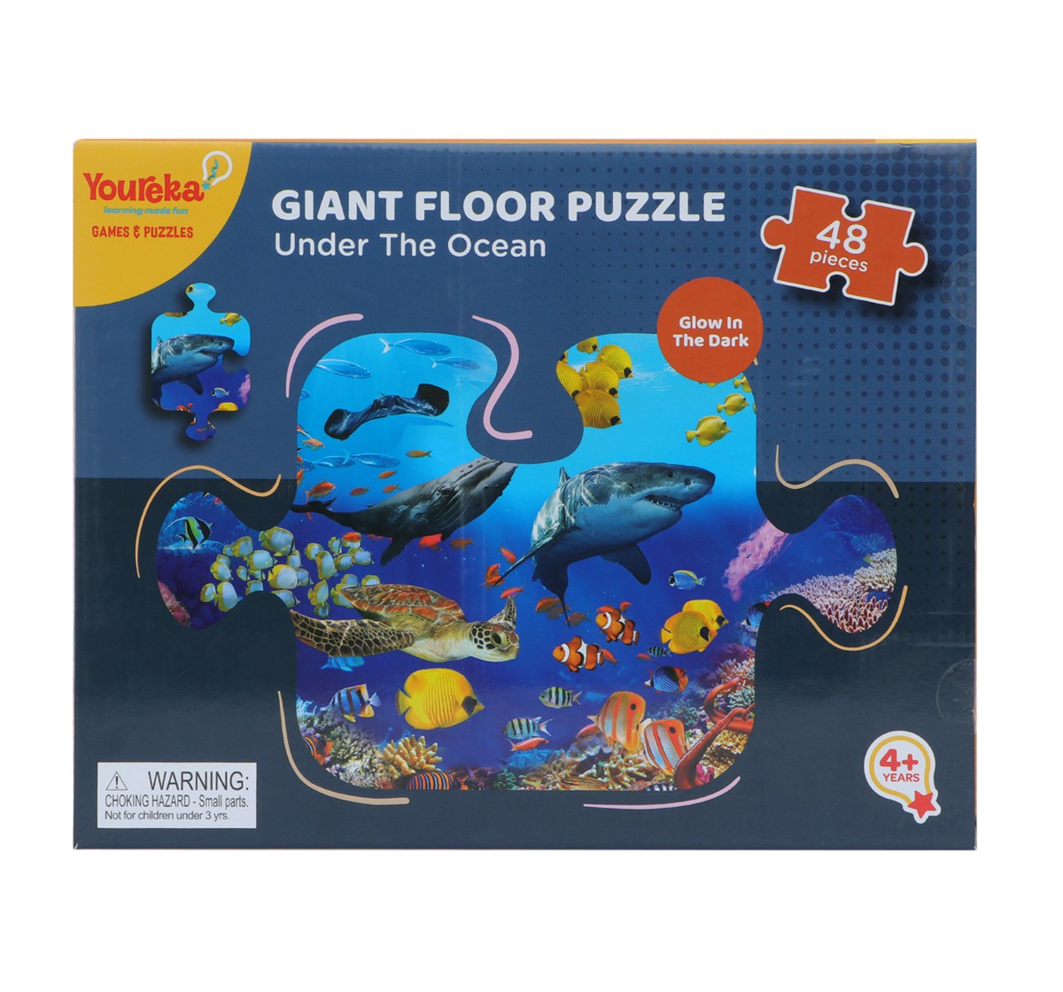 Youreka 48 Piece Glow In The Dark Ocean Puzzle Multicolour 4Y+