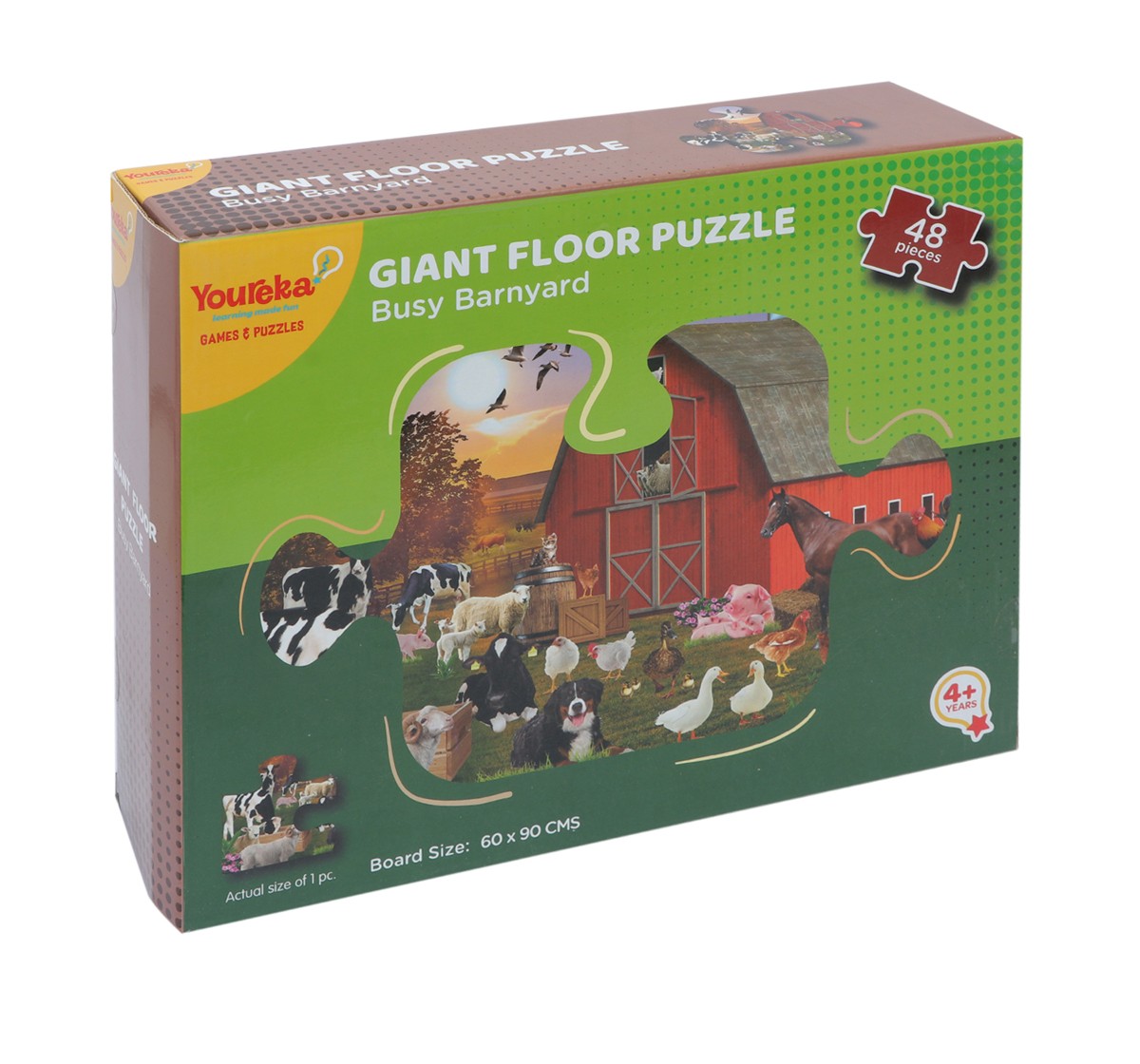 Youreka 48 Piece Busy Barnyard Puzzle Multicolour 4Y+
