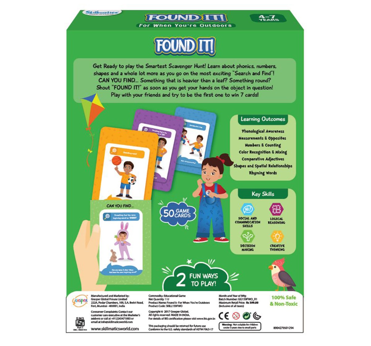 Skillmatics Found it! For When You're Outdoors Paper Scavenger Hunt Multicolor 3Y+