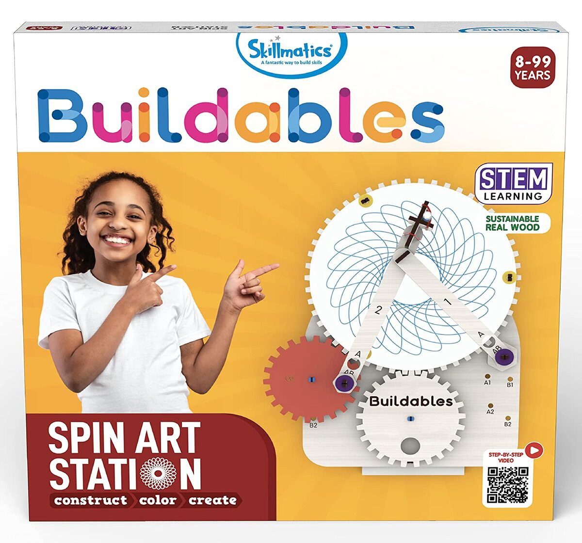Skillmatics Buildables Spin Art Machine Activity Game for kids 8Y+, Muliticolour
