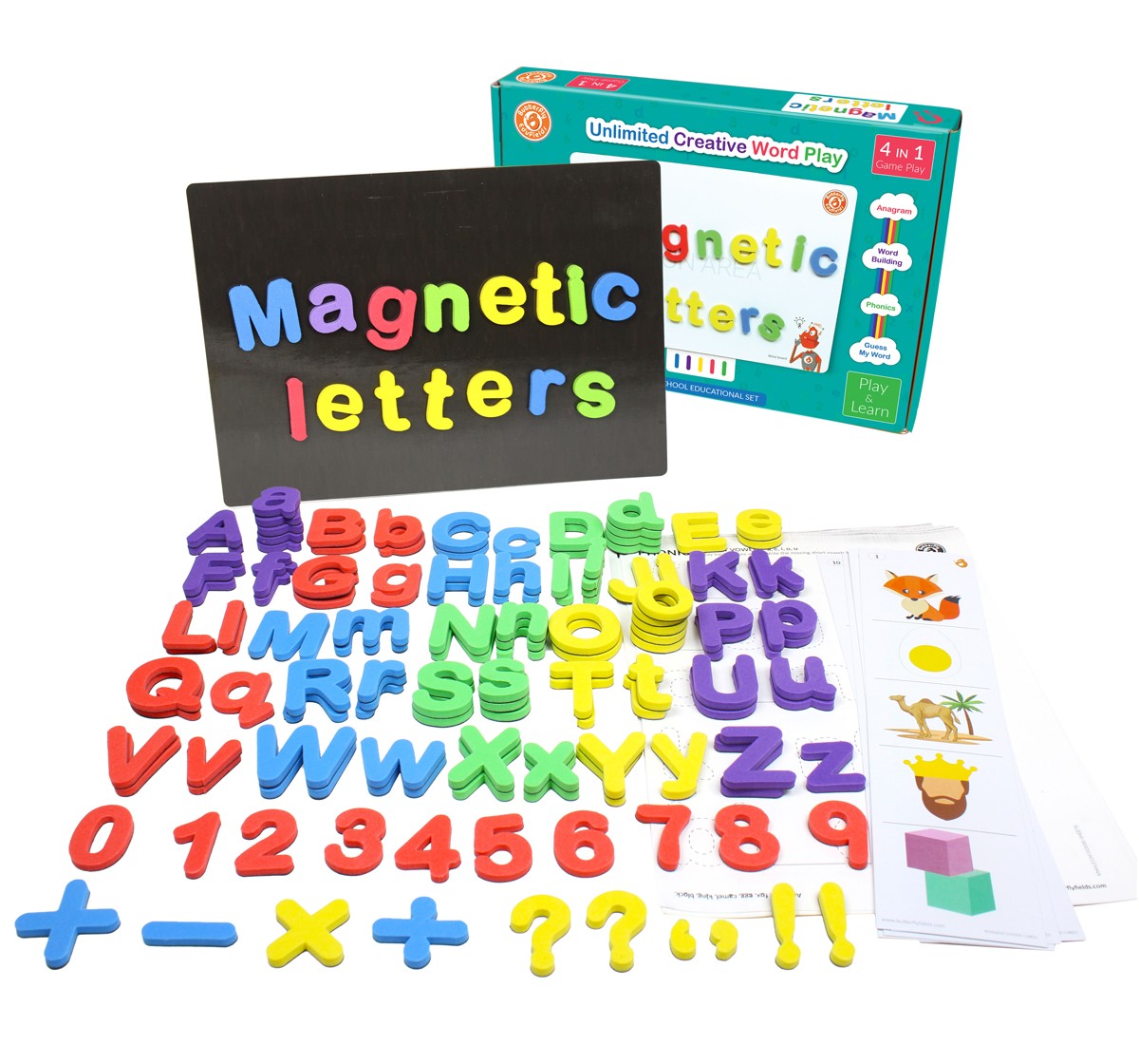 Butterfly Edufields 144 Magnetic Letters Alphabets Capital Small Magnetic Board Multicolour 3Y+