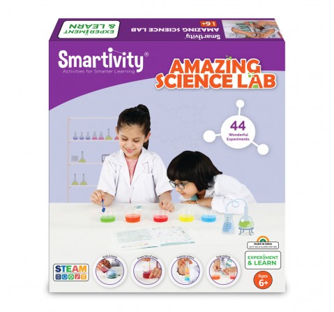 Smartivity Amazing Science Lab 44+ Chemistry Science Experiment kit for kids Multicolour 6Y+