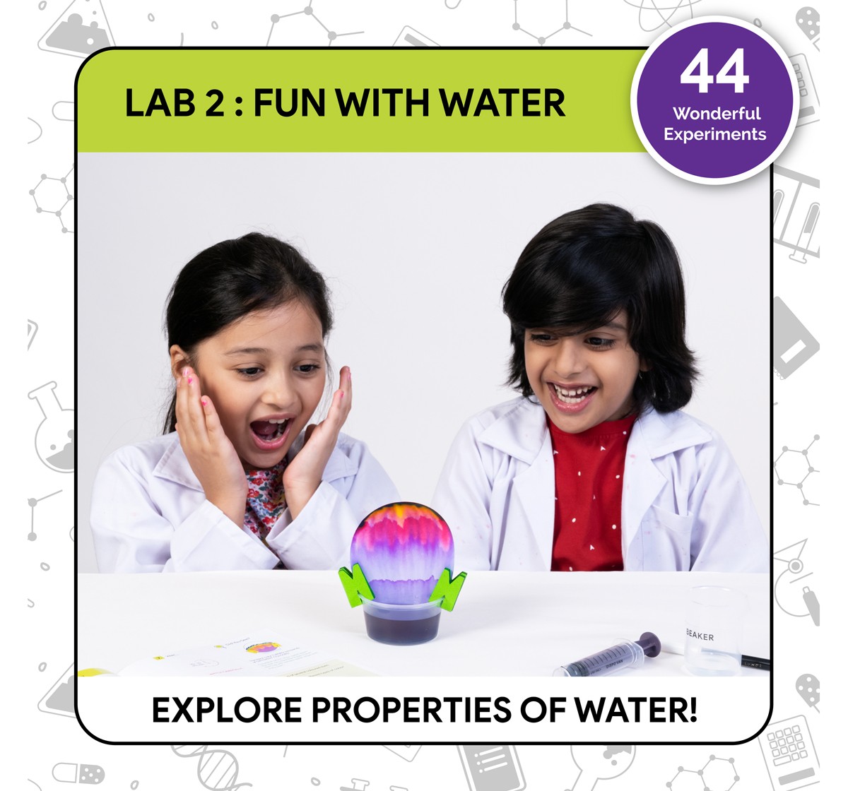 Smartivity Amazing Science Lab 44+ Chemistry Science Experiment kit for kids Multicolour 6Y+