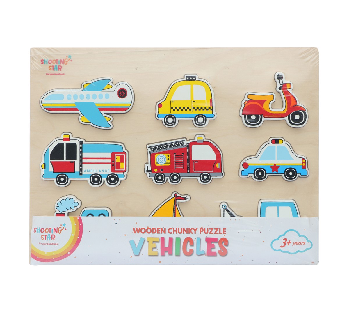 Shooting Star Large Transport Puzzle Chunky 9 Piece Multicolour 3Y+