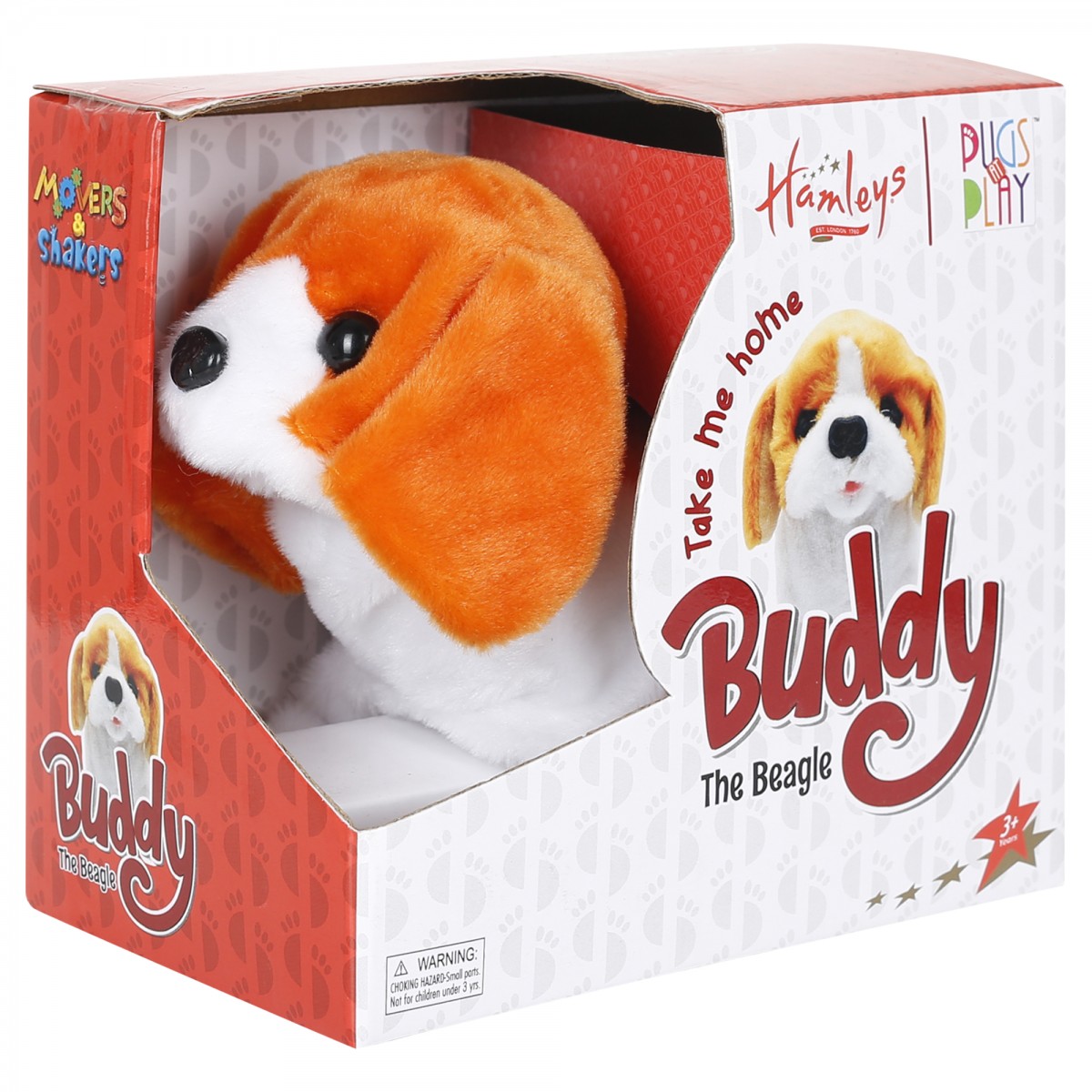 Hamleys Pugs Play Buddy Walking Dog Multicolour 3Y+