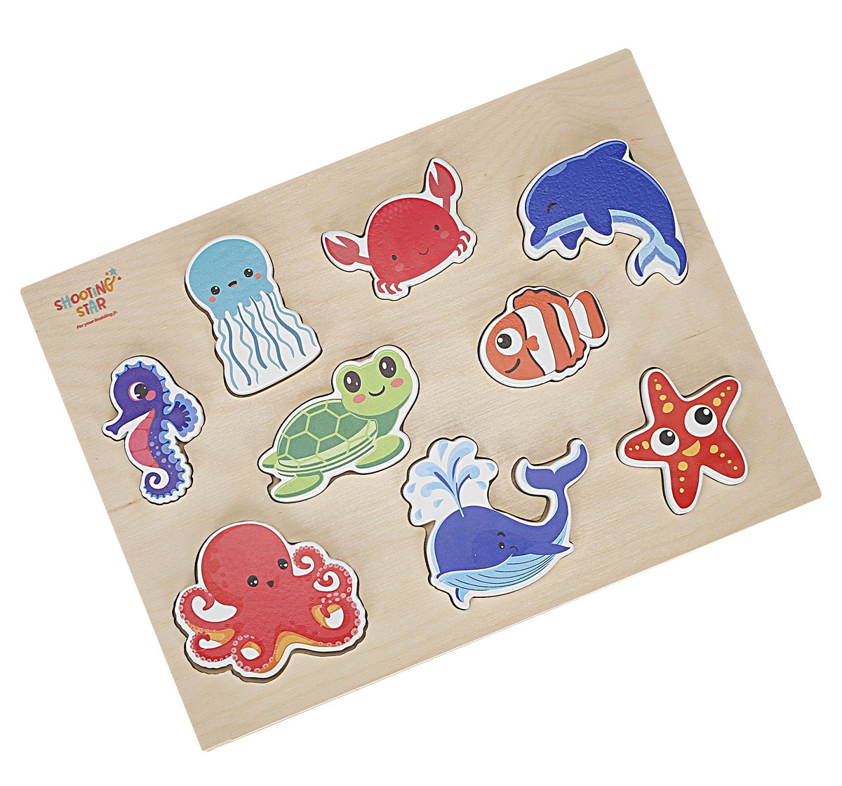 Shooting Star Sea Animals Chunky 9 Piece Puzzle for kids 3Y+, Multicolour