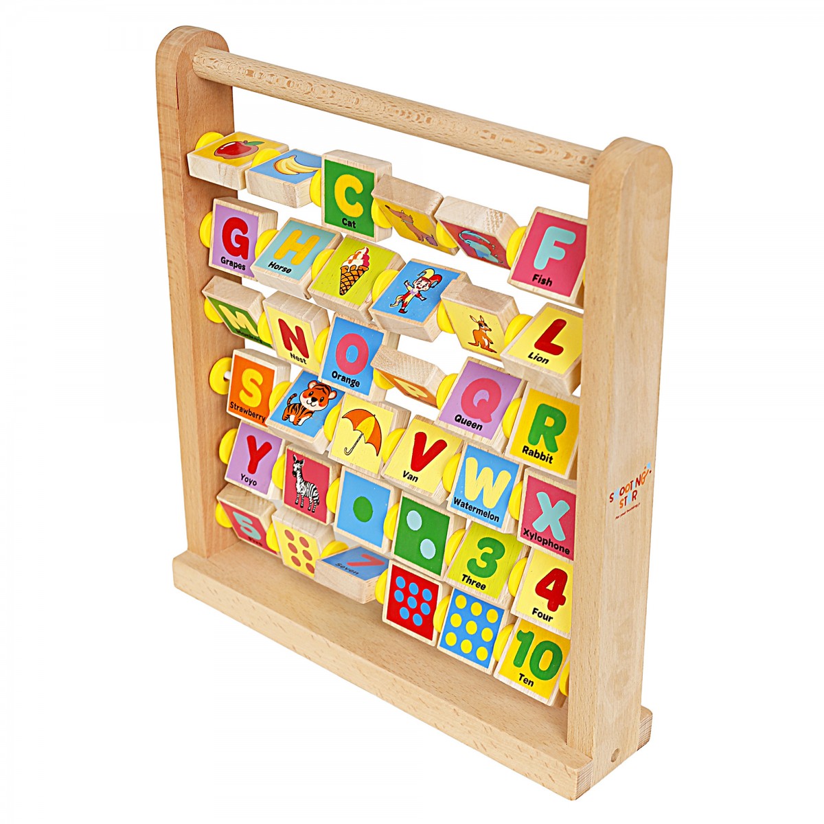 Shooting Star Wooden Abacus Activity Square Learn Alphabets Counting ...