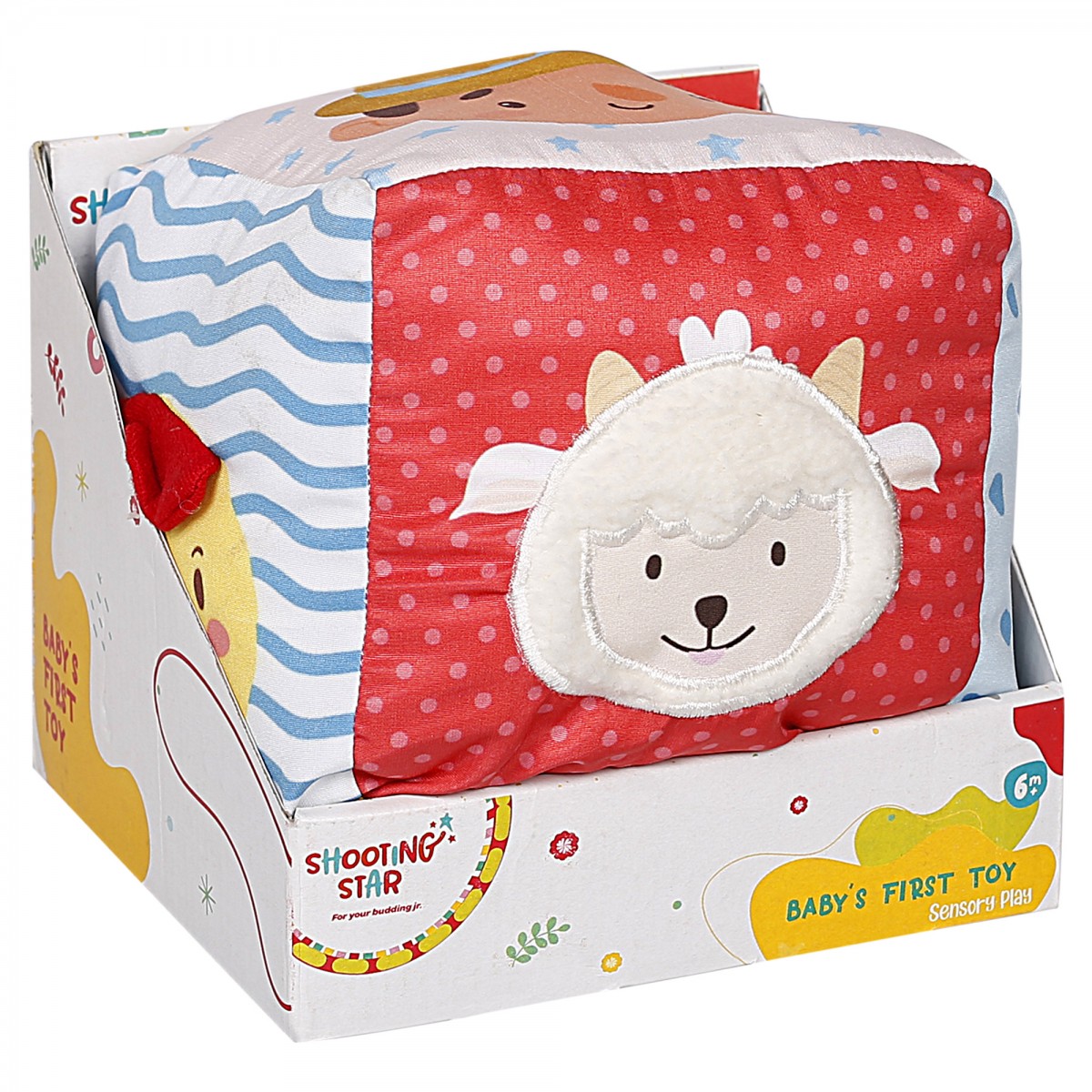 Shooting Star Animal Cube Multicolour Plush Soft Toys For Girls & Boys, 2 Yrs+