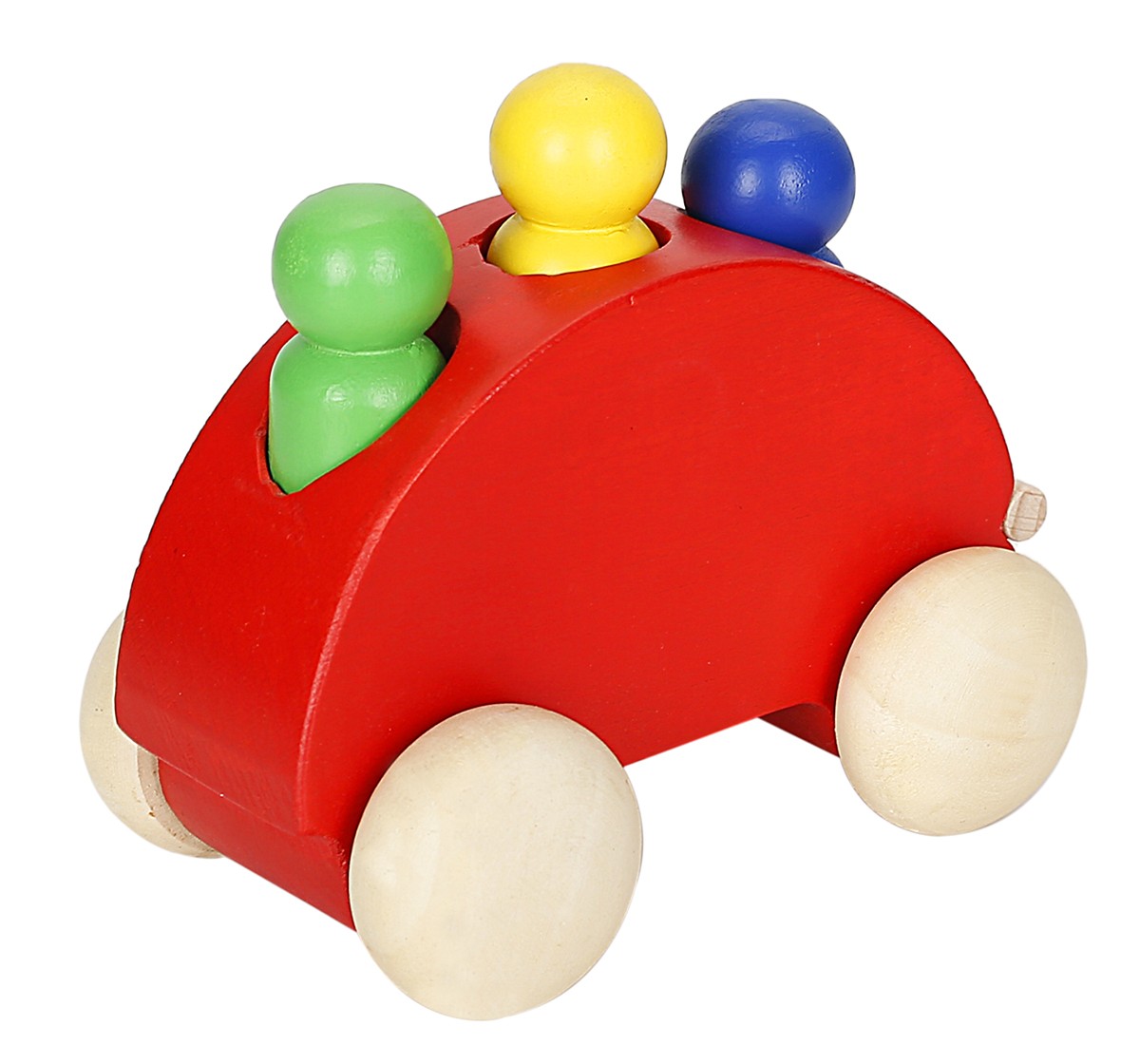 Shooting Star Counting Car Pull Along Toy for kids 3Y+, Multicolour