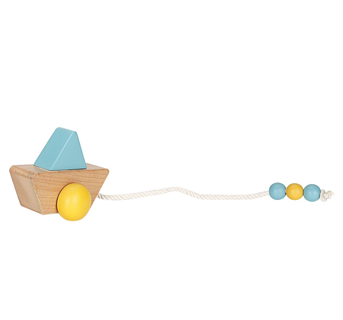 Shooting Star Boat Pull Along Toy for kids 3Y+, Multicolour
