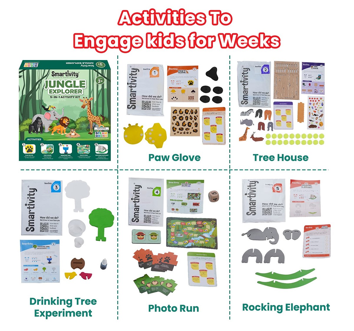 Smartivity Jungle Explorer Activity Kit for 3 to 5 Years Kids