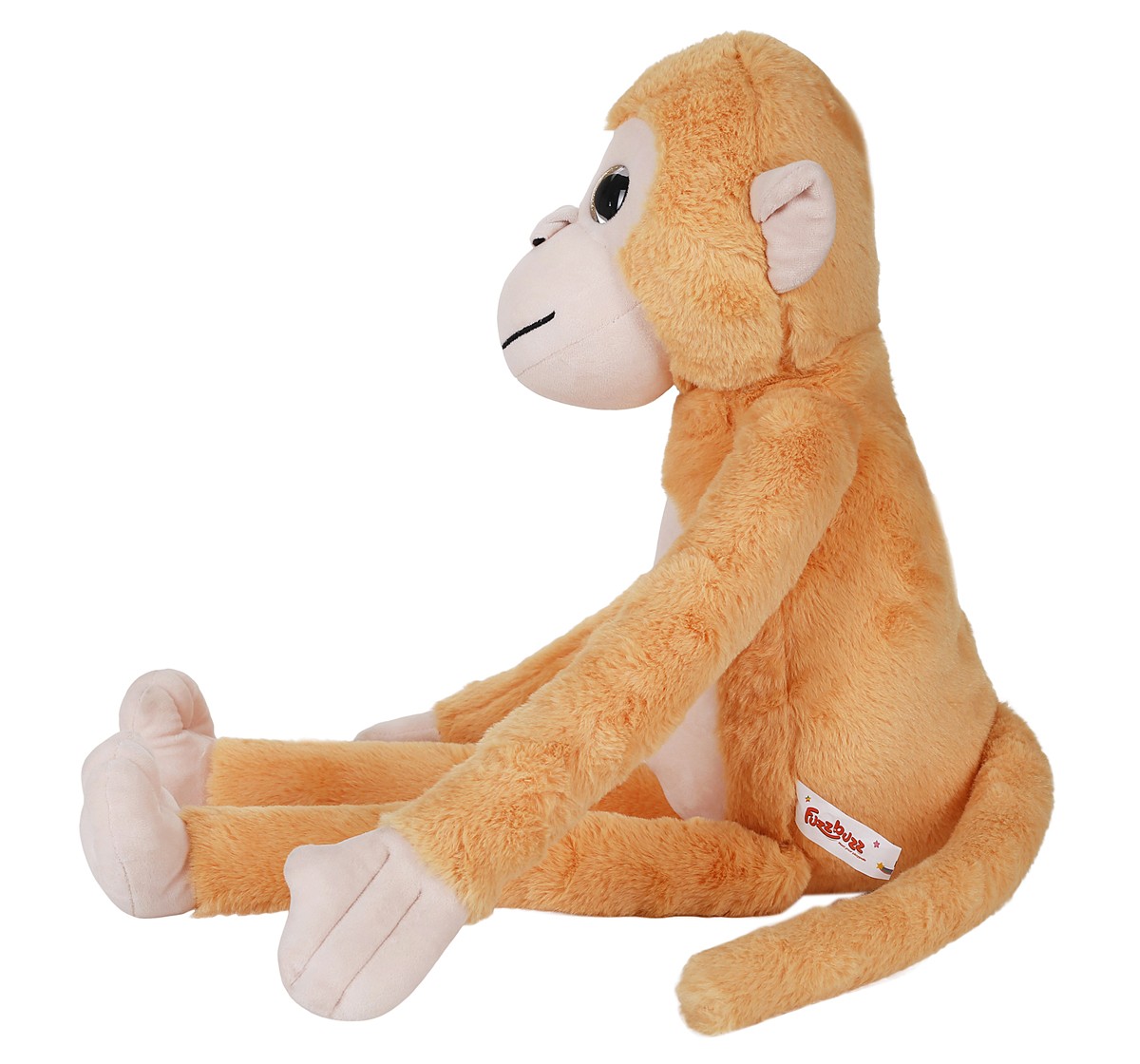 Fuzzbuzz Monkey Plush Toy 70cm Mustard 3Y+
